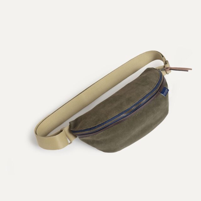 Bleu De Chauffe - Sac Banane New Beat / Cuir Velours - Musk