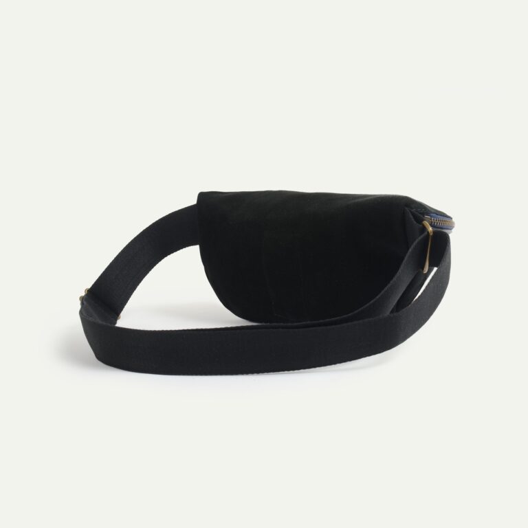 Bleu De Chauffe - Sac Banane New Beat / Cuir Velours - Noir