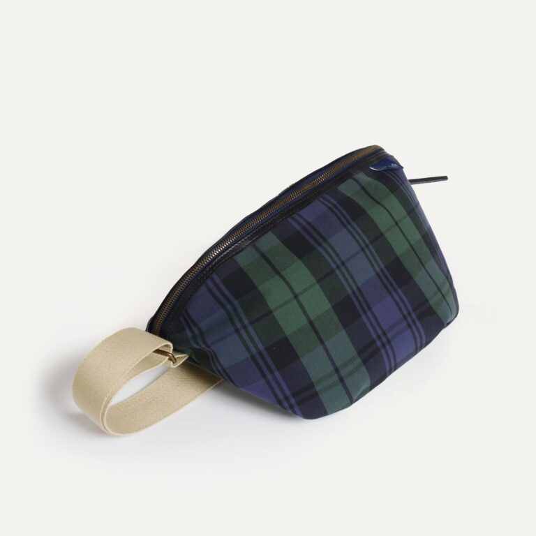 Bleu De Chauffe - Sac Banane New Beat XL - Tartan Bleu