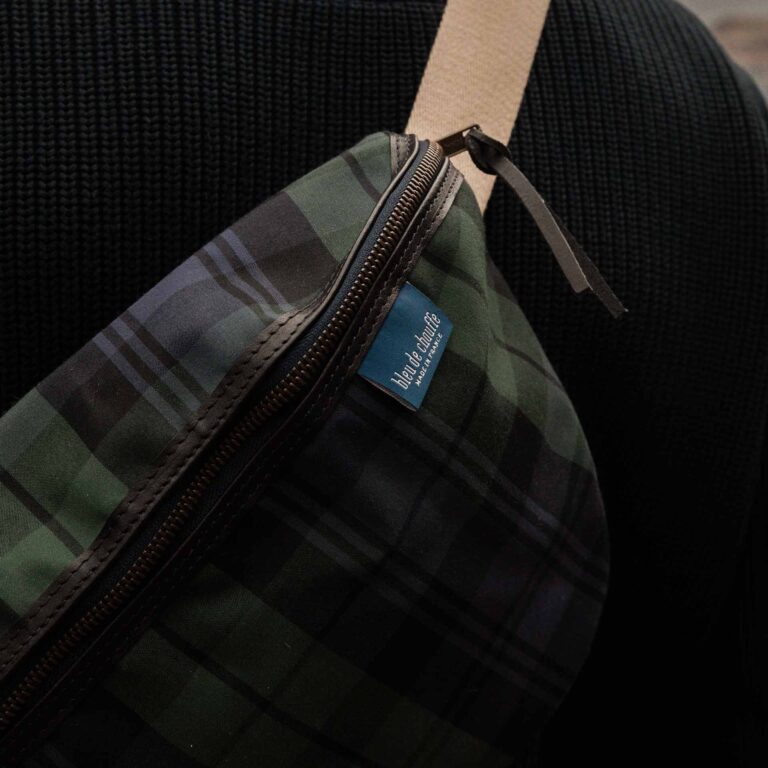 Bleu De Chauffe - Sac Banane New Beat XL - Tartan Bleu