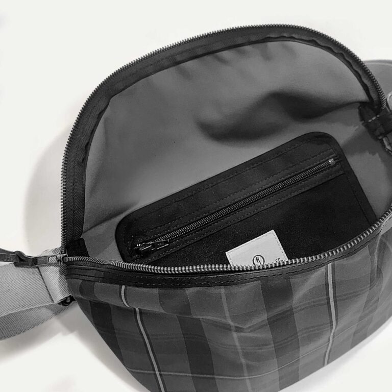 Bleu De Chauffe - Sac Banane New Beat XL - Tartan Bleu