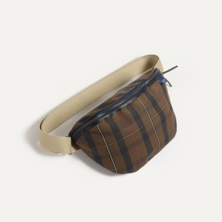 Bleu De Chauffe - Sac Banane New Beat XL - Tartan brun rouge
