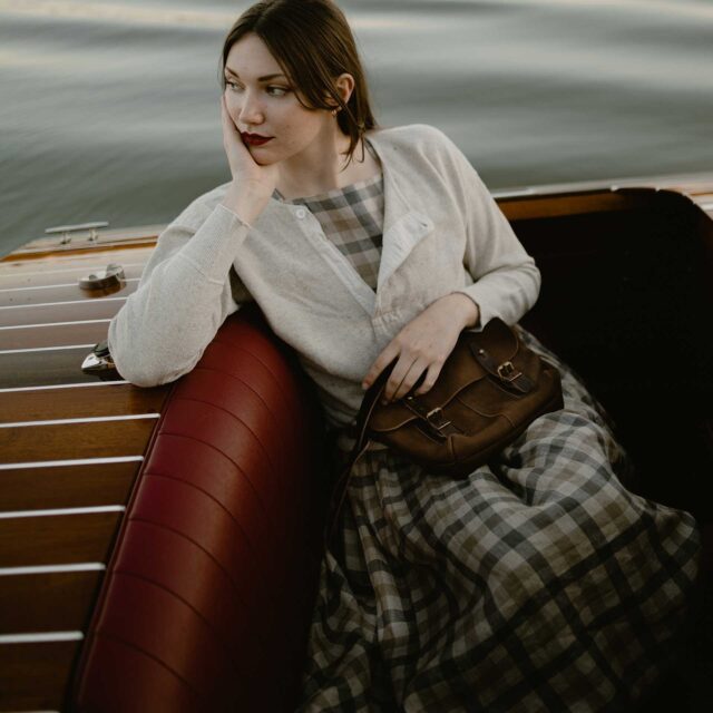 Bleu De Chauffe - Sac besace Louis - Brun ambré