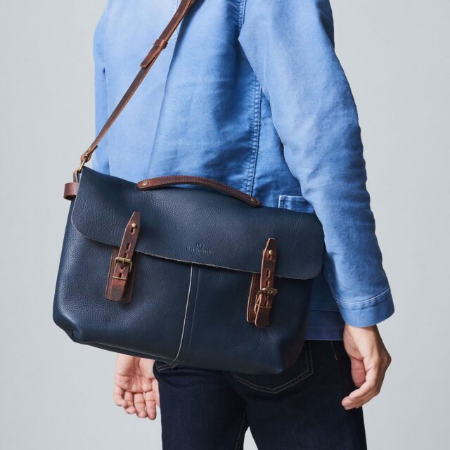 Bleu De Chauffe - Sac besace Lucien - Bleu Marin