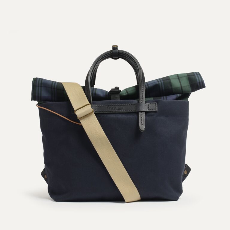 Bleu De Chauffe - Sac Business Woody - Tartan marine
