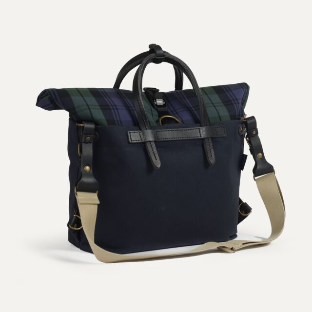 Bleu De Chauffe - Sac Business Woody - Tartan marine