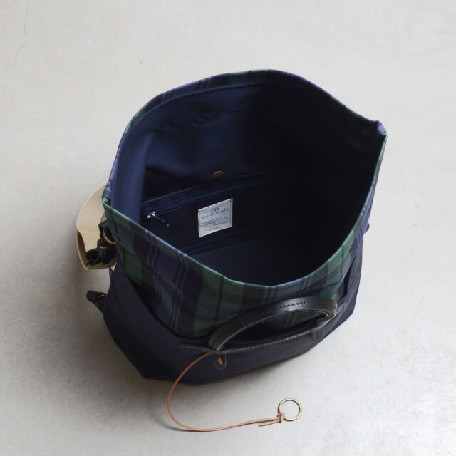 Bleu De Chauffe - Sac Business Woody - Tartan marine