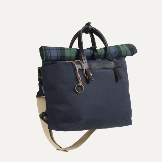 Bleu De Chauffe - Sac Business Woody - Tartan marine