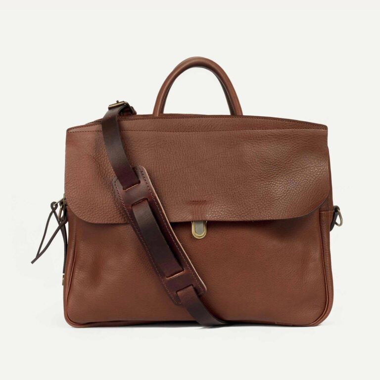 Bleu De Chauffe - Sac business Zeppo - Brun ambré