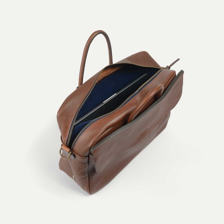 Bleu De Chauffe - Sac Business Zeppo Solo - Brun ambré