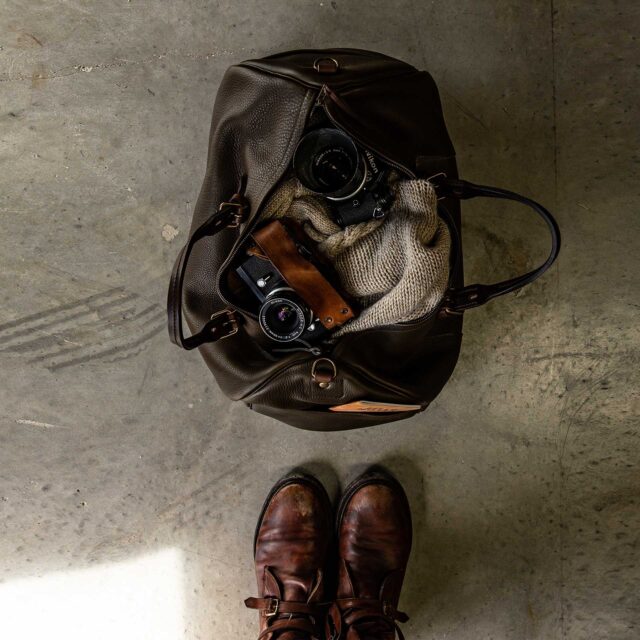 Bleu De Chauffe - Sac de voyage Hobo - Brun ambré