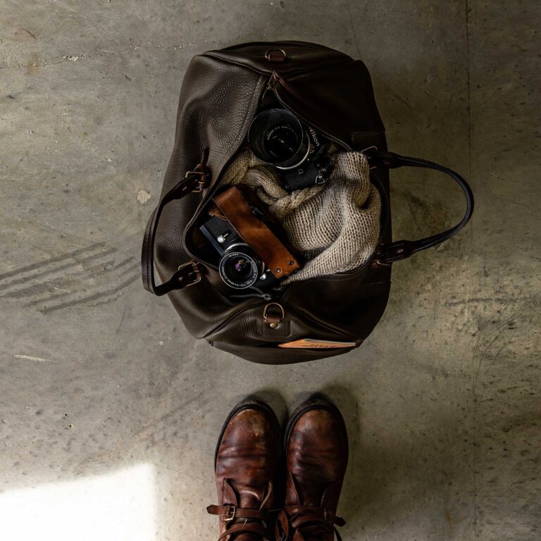 Bleu De Chauffe - Sac de voyage Hobo - Brun ambré