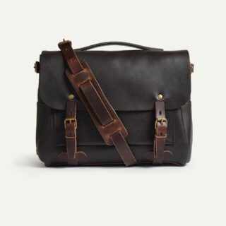 Bleu de Chauffe - Sac Postier Eclair M – Marron Brun