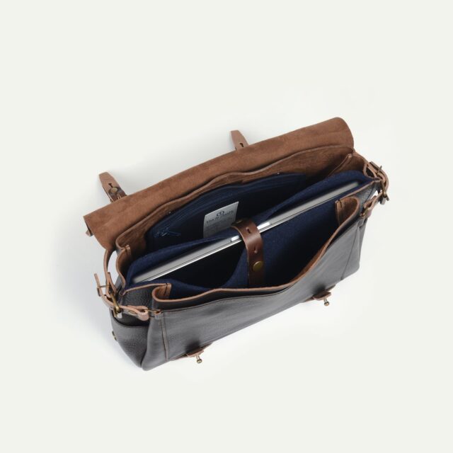 Bleu De Chauffe - Sac Postier Eclair M - Marron Brun