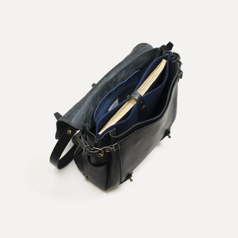Bleu De Chauffe - Sac Postier Eclair M - Noir