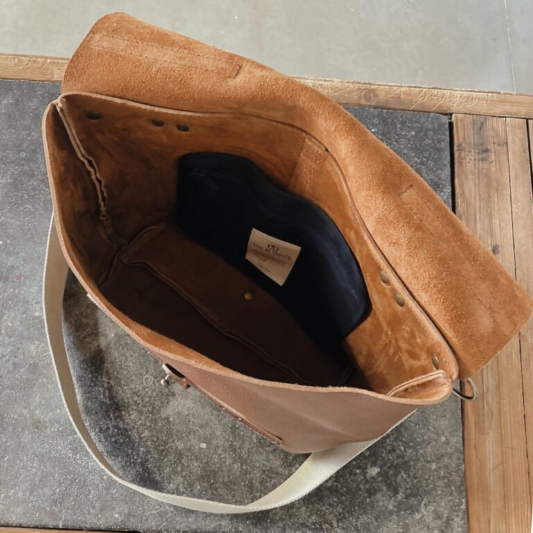 Bleu De Chauffe - Sac Postier Lazard - Brun ambré
