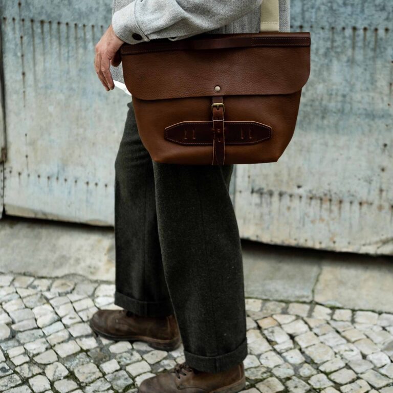 Bleu De Chauffe - Sac Postier Lazard - Brun ambré