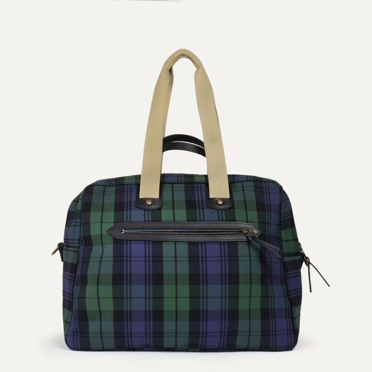 Bleu De Chauffe - Sac voyage aviateur Missak - Tartan Marine