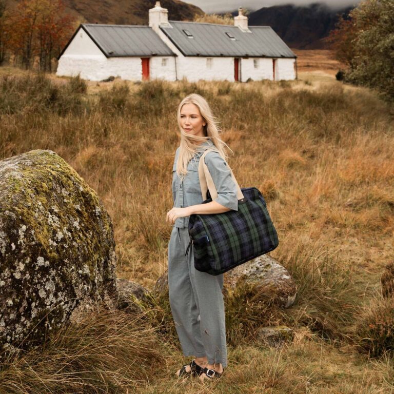 Bleu De Chauffe - Sac voyage aviateur Missak - Tartan Marine