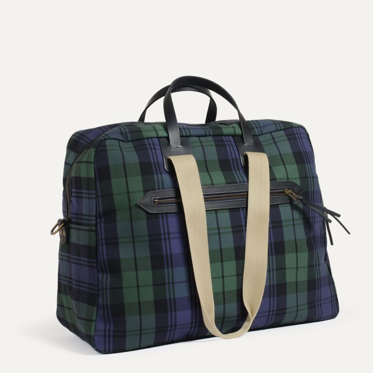 Bleu De Chauffe - Sac voyage aviateur Missak - Tartan Marine