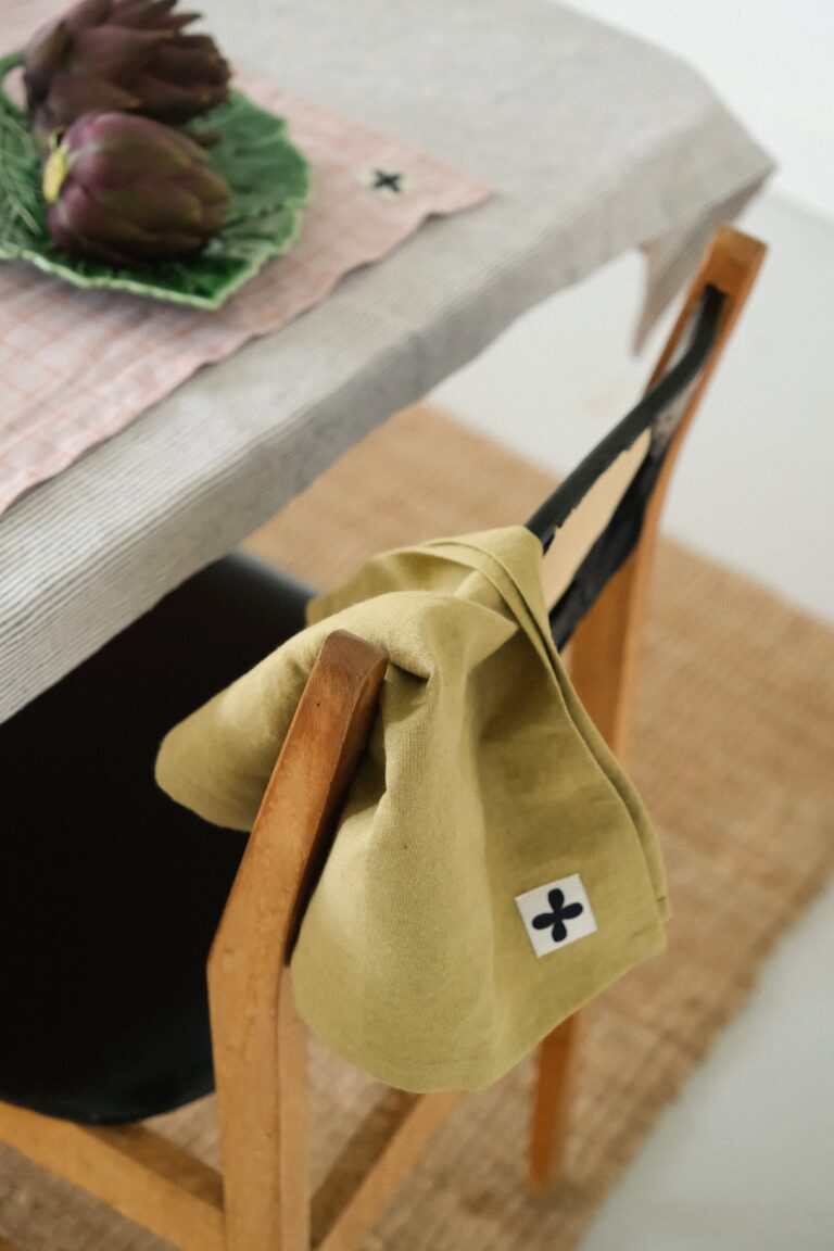 POZÉ - Lot de 2 Serviettes ou Sets de table en lin/coton - Uni kaki