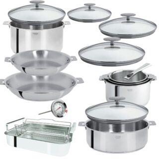 CRISTEL - Set batterie CRISTEL Casteline 14 pièces amovibles en inox
