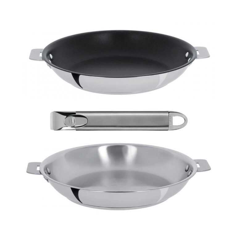CRISTEL - Set batterie 2 poêles Cristel Casteline amovibles 24 28cm