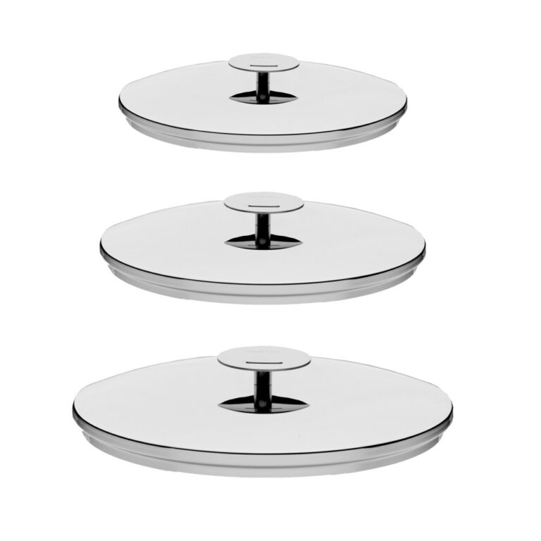 CRISTEL - Set de 3 couvercles Cristel Graphite 16-18-20cm