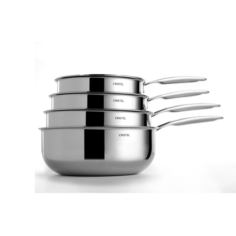 set 4 casseroles castel pro cristel CRISTEL - Set batterie 4 casseroles Castel Pro Cristel