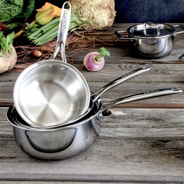 CRISTEL - Set batterie 3 casseroles Castel Pro Cristel