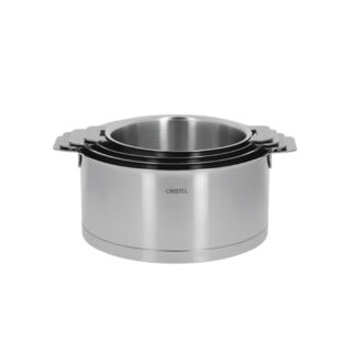 CRISTEL - Set batterie de 4 casseroles Cristel Strate amovible 14, 16, 18 et 20cm