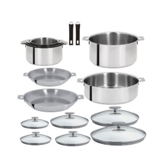 CRISTEL - Set batterie 16 pièces CRISTEL Mutine amovible inox