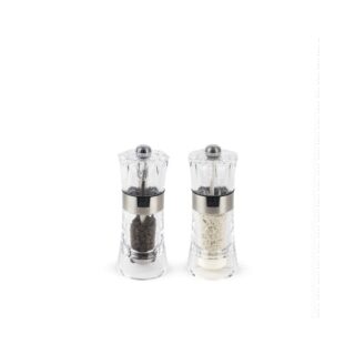 Set de 2 moulins à poivre et sel humide PEUGEOT SAVEURS Oslo acrylique 14cm par la marque Peugeot Saveurs Peugeot Saveurs - Set de 2 moulins à poivre et sel humide PEUGEOT SAVEURS Oslo acrylique 14cm