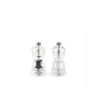 Set de 2 moulins à poivre et sel sec PEUGEOT SAVEURS Nancy acrylique – 2 tailles par la marque Peugeot Saveurs Peugeot Saveurs - Set de 2 moulins à poivre et sel sec PEUGEOT SAVEURS Nancy acrylique – 2 tailles