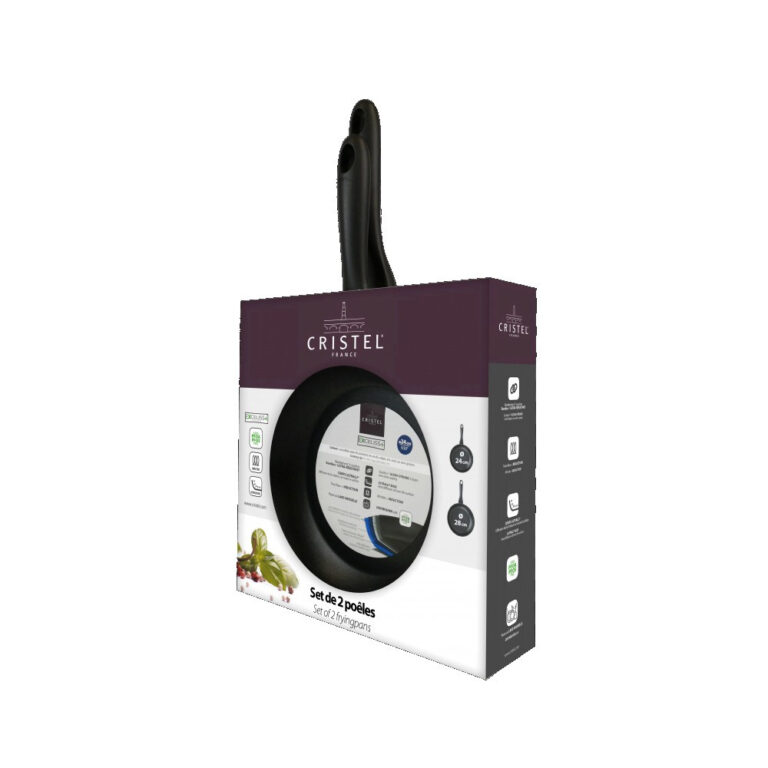 CRISTEL - Set batterie de 2 Poêles Cristel Cookway Ultralu aluminium - 24 et 28cm