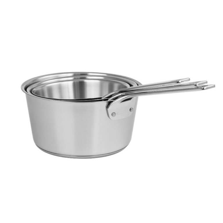 CRISTEL - Set de 3 casseroles CRISTEL 1826 inox brossé