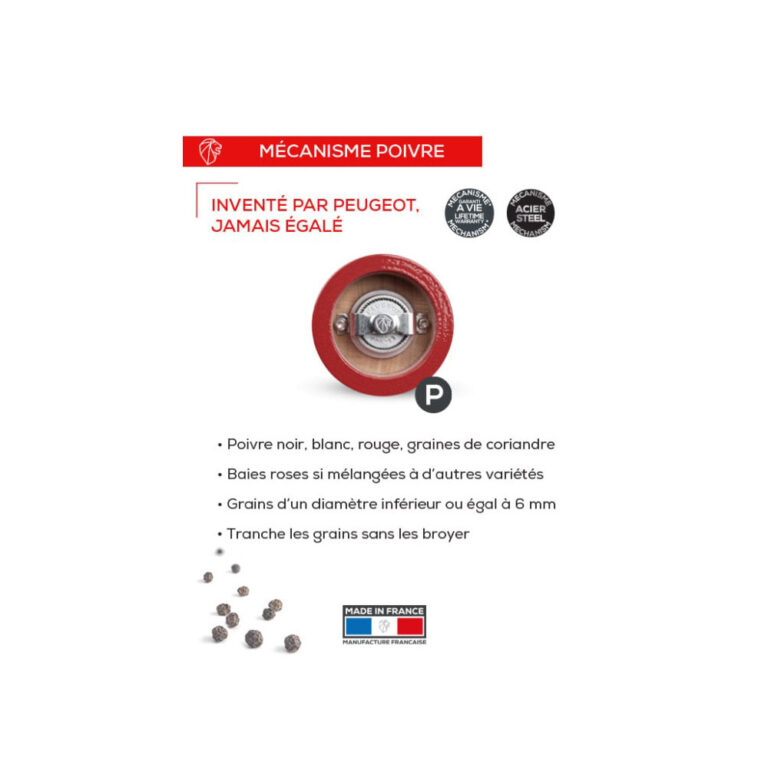 PEUGEOT SAVEURS - Set de 3 moulins à poivre et à sel Peugeot Bistro Trio France