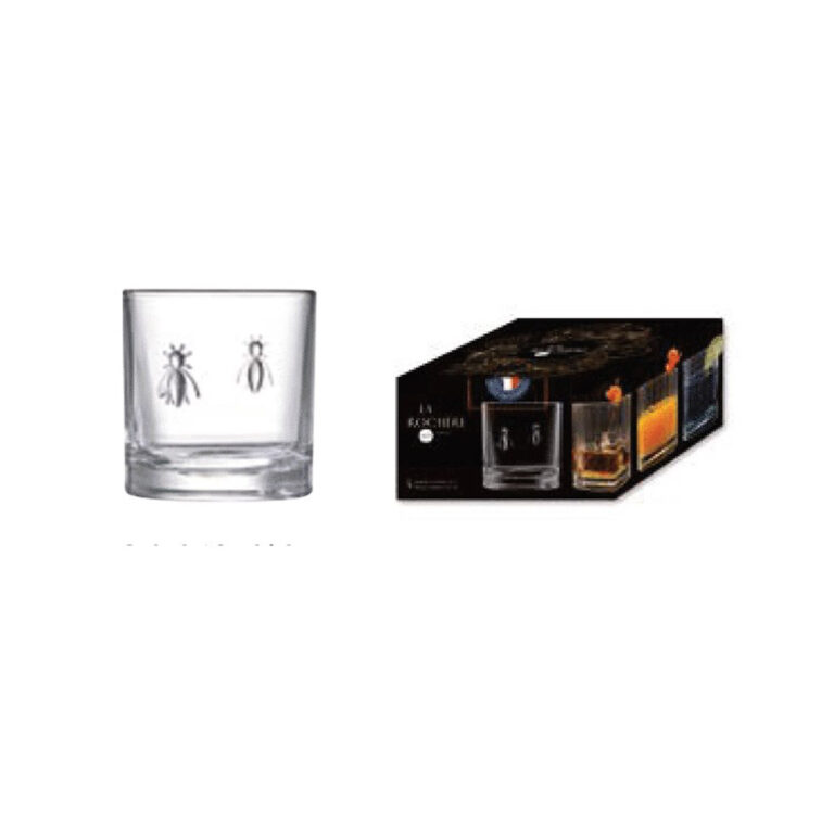 LA ROCHERE - Set de 4 gobelets à whisky Abeille LA ROCHERE