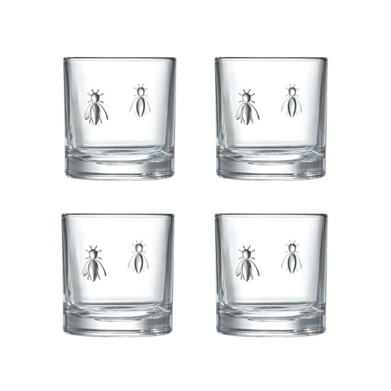 set de 4 gobelets a whisky abeille la rochere LA ROCHERE - Set de 4 gobelets à whisky Abeille La Rochère
