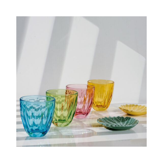 LA ROCHERE - Set de 4 verres à eau Lily La Rochère gobelets colorés