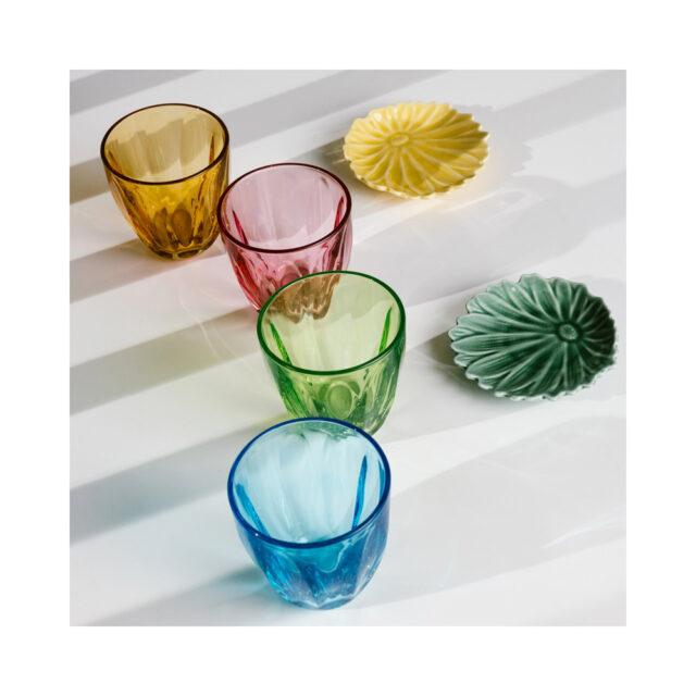 LA ROCHERE - Set de 4 verres à eau Lily La Rochère gobelets colorés