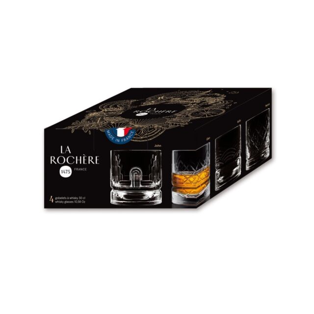 LA ROCHERE - Set de 4 verres à whisky Dandy LA ROCHERE