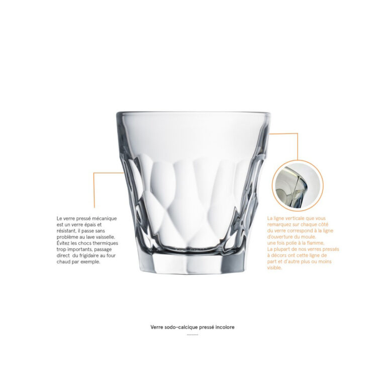 LA ROCHERE - Set de 6 verres gobelets Silex LA ROCHERE