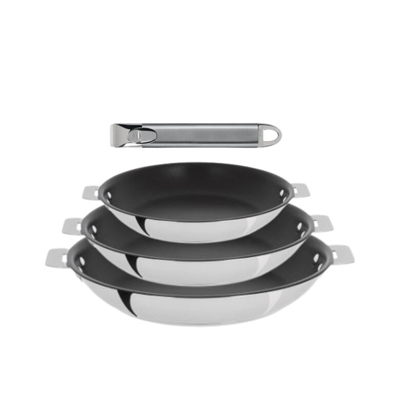 CRISTEL - Set batterie 3 poêles Casteline Cristel avec revêtement