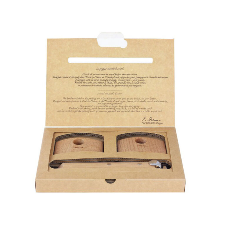 CRISTEL - Set poignée et anses amovibles CRISTEL Casteline en bois - 3 finitions