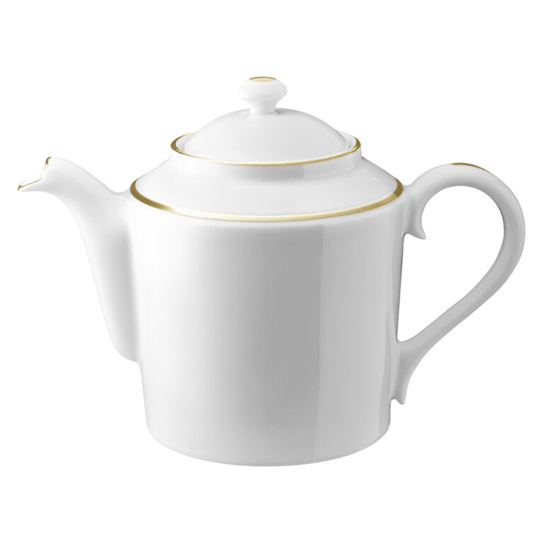 Degrenne - Théière GUY DEGRENNE Eclipse Galon platine or en porcelaine - 2 coloris