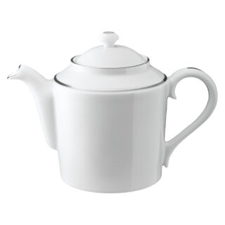Théière GUY DEGRENNE Eclipse Galon platine or en porcelaine – 2 coloris par la marque DEGRENNE DEGRENNE - Théière GUY DEGRENNE Eclipse Galon platine or en porcelaine – 2 coloris