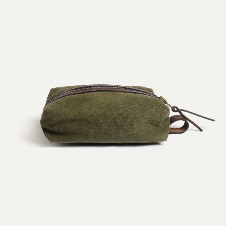 Bleu De Chauffe - Trousse de toilette ZAZOU - Kaki foncé stonewashed