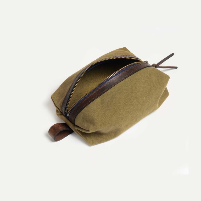 Bleu De Chauffe - Trousse de toilette ZAZOU - Kaki US Stonewashed