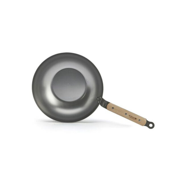 DE BUYER - Wok bombé DE BUYER Minéral B Bois en acier - 2 tailles